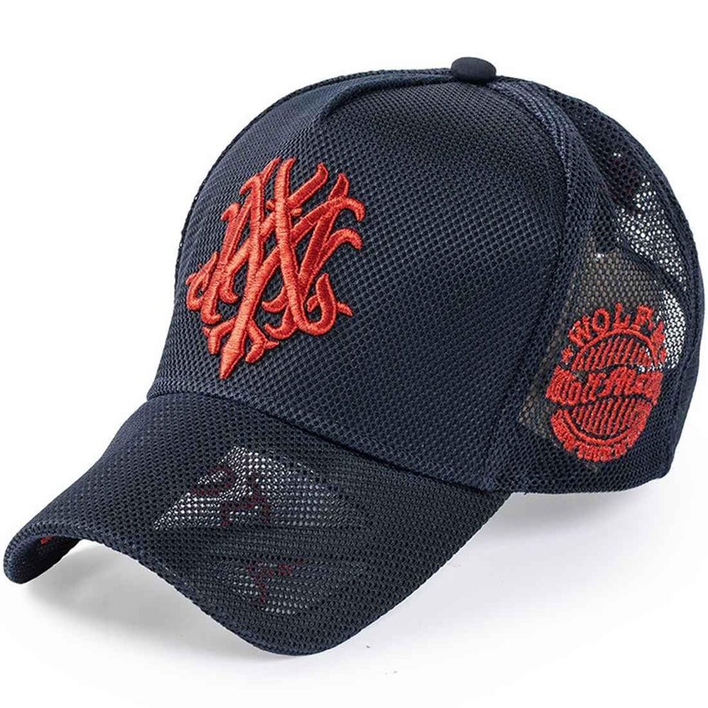 JNKET Unisex Breathable Baseball Cap Trucker Hats Outdoor Sports Cap Gorras Baseball Casquette (Polyester, Navy)