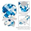 2 Packed Rhombus Wallpaper Scrub caps Women Chef hat Surgical Bouffant caps for Women for The Surgeon view 4