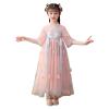Baby Girls Chinese Traditional New Year Qipao Cheongsam Dress Dragon Print Sleeveless Princess Dress Summer Dress (Pink, 11-12 Years) view 1