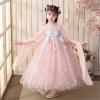 Baby Girls Chinese Traditional New Year Qipao Cheongsam Dress Dragon Print Sleeveless Princess Dress Summer Dress (Pink, 11-12 Years) view 3