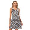 ALAZA Indian Flower Floral Women Summer Dresses Casual Sleeveless Sundress with Pockets Tank Dress XXL view 1