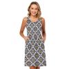 ALAZA Indian Flower Floral Women Summer Dresses Casual Sleeveless Sundress with Pockets Tank Dress XXL view 3