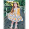 HINTINA 3T Toddler Little Girls Sleeveless Floral Print Spring Summer Dress And Long Sleeve Waffle Cardigan Set Fall Clothes Winter Outfits Yellow 3-4T Years view 2