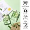 ImnBest Tritan Transparent Flat Water Flask, Slim Square Pocket Bottle, BPA Free/Slim Design/Leak Proof for Travel, Outdoor, Sports (Matcha Green, 500ML) view 3
