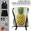 YHEGBFD Drawstring Bag,Fresh Pineapple Drawstring Backpack,travel Drawstring Backpack,gym String Bag with Side Pocket view 3