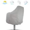 ChiMiao 4 Pack Boat Seat Cover, Outdoor Waterproof Pontoon Captain Boat Bench Chair Seat Cover, Chair Protective Covers, Silver grey view 2