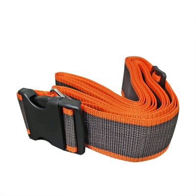 FixtureDisplays 6.5-12.5 Feet Adjustable Luggage Straps, Wide Travel Secure Belt for Suitcase, Luggage Accessories to Secure Bag Cargo Safe Quick-Release, Gray + Orange 22101-2D