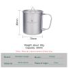 iBasingo 300ml Titanium Mug with Lid Tea Coffee Water Cup Outdoor Camping Pot Ultra-light Portable Hiking Backpacking Cooking Kit Picnic Tableware Drinkware with Foldable Handle Ti3034D view 2