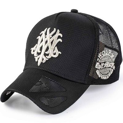 JNKET Unisex Breathable Baseball Cap Trucker Hats Outdoor Sports Cap Gorras Baseball Casquette (Polyester, Black&Silver)