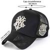 JNKET Unisex Breathable Baseball Cap Trucker Hats Outdoor Sports Cap Gorras Baseball Casquette (Polyester, Black&Silver) view 2
