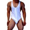 JOCKMAIL Men's Bodysuit Leotard Sexy Mens One-Piece Swimsuit Back One-Piece Tank Top Stretch Swimsuit Singlet Workout (US, Alpha, X-Large, Regular, Regular, White) view 1