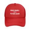 Make Orwell Fiction Again Mesh Hat Trucker Hat Vintage Baseball Cap Black view 1