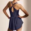 Athletic Rompers for Women Sleeveless One Piece Workout Jumpsuits Wide Leg Yoga Shorts Romper Casual Gym Outfits view 4