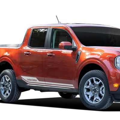 2pcs Car Door Side Stripes Rocker Panel Skirt Limited Edition Decal Pickup Truck Stickers Compatible with Ford Maverick 2022 2023 2024 (Silver-Grey)