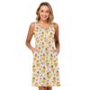 ALAZA Yellow Duck Flower Women Summer Dresses Casual Sleeveless Sundress with Pockets Tank Dress L view 3