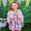18 Month Infant Baby Girl Sleeveless Floral Print Spring Summer Dress And Long Sleeve Waffle Cardigan Set Toddler Fall Clothes Winter Outfits Pink 18-24 Months view 2