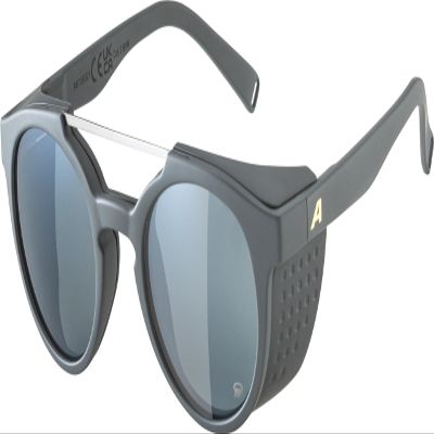 ALPINA GLACE P - Sunglasses with 100% UV Protection for Adults - Polarized, Mirrored & Shatterproof - Midnight-Grey Matte - One Size