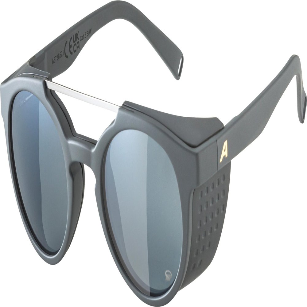 ALPINA GLACE P - Sunglasses with 100% UV Protection for Adults - Polarized, Mirrored & Shatterproof - Midnight-Grey Matte - One Size