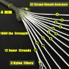 VVAAGG 1000 Paracord Rope 200FT, 4mm Utility Parachute Cord 12 Strand Nylon Rope for Camping, Tent, Clothsline, Outdoor Hiking, Fishing (Army Green, 200FT) view 2