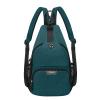 MOSISO Sling Backpack Travel Hiking Daypack, Crossbody Convertible Sling Bag with Front Pocket One Shoulder Chest Bag, Teal Green view 1