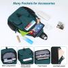 MOSISO Sling Backpack Travel Hiking Daypack, Crossbody Convertible Sling Bag with Front Pocket One Shoulder Chest Bag, Teal Green view 2