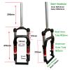 AUTES 20 inch 4.0" Fat Tire Electric Bike Suspension Fork, Spacing Hub 135mm 1 1/8 Straight Tube MTB Manual Lockout 9mm QR Mountain Bike Single Shoulder Ebike Front Forks (20"4") view 2