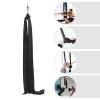 5.5 Yards Aerial Silks Equipment, Stretch Aerial Silk Starter Kit For Aerial Acrobatic Dance, Aerial Yoga Hammock 5m Long, Black view 2