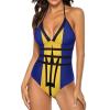 Adugen Origei One-Piece Swimsuit Women Barbados Flag Sexy Bathing Suits Beach Bikini L view 2