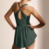 KICILVS Athletic Rompers for Women Sleeveless Workout Jumpsuits Wide Leg Yoga Shorts Romper Casual Gym Outfits view 2