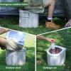 Walkervo Portable Camping Toilet Water-Proof Foldable with Removable Flip Cover And Toilet Roll Holder Travel Potty Max Load 150kg Campervan Toilet for Hiking Car Traffic Jams Festivals Fishing,White view 3