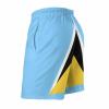Adugen Origei Saint Lucia Flag Shorts Surf Men's Beach Swim Trunk L view 4