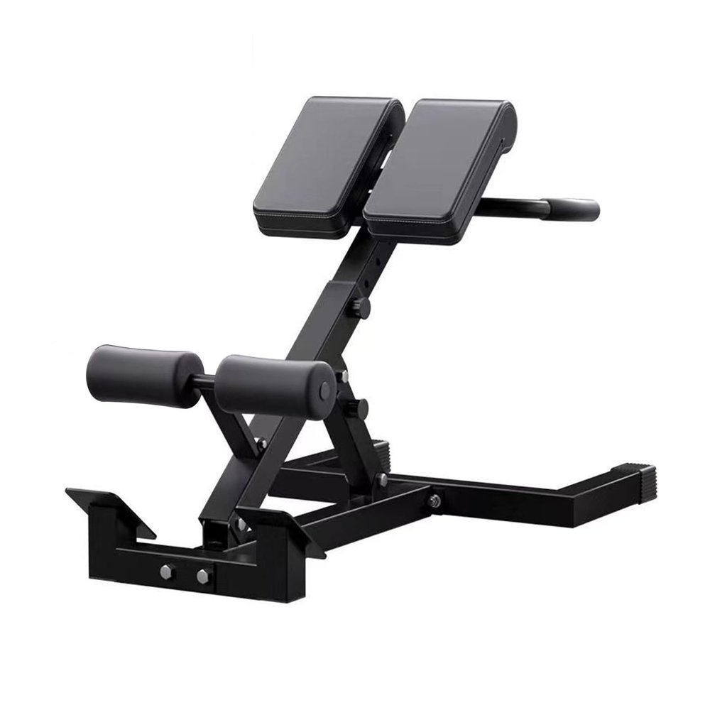 Heavy-Duty Adjustable Roman Chair Versatile Back Hyperextension Extension Roman Bench Abs Exerciser Leg Strength Trainer For Home Gym 5 Height Adjustable 330lbs Capacity