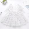 OBEEII Butterfly Dress for Girls Toddler Pageant Dress Sleeveless V Neck Ruffle 3D Butterfly Tulle Party Dress Puffy Flower Girl Dress Birthday Christmas Baptism Dress White 7-8 Years view 3