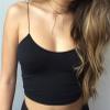 ONDIAN Sexy Tank Top Black Crop Tops Women Summer Camis Backless Camisole Casual Tube Top Female Sleeveless Cropped Vest(Color:Black,Size:Small) view 2