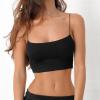 ONDIAN Sexy Tank Top Black Crop Tops Women Summer Camis Backless Camisole Casual Tube Top Female Sleeveless Cropped Vest(Color:Black,Size:Small) view 4