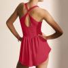 KICILVS Athletic Rompers for Women Sleeveless Workout Jumpsuits Wide Leg Yoga Shorts Romper Casual Gym Outfits view 2