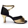 Women Ladies Dancing Prom Ballroom Latin Ballet Dance Singles Shoes Sunflower Sandals for Women (Gold, 7) view 3