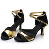 Women Ladies Dancing Prom Ballroom Latin Ballet Dance Singles Shoes Sunflower Sandals for Women (Gold, 7) view 4