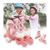 Adjustable Roller Skates for Girls and Boys, Beginner and Advanced Modes, Glitter Wheels, Thickened Support, Strong Bearing Capacity (Pink, S(Ingrowth 7.28-8.07 in 4-8 Years Old) view 1