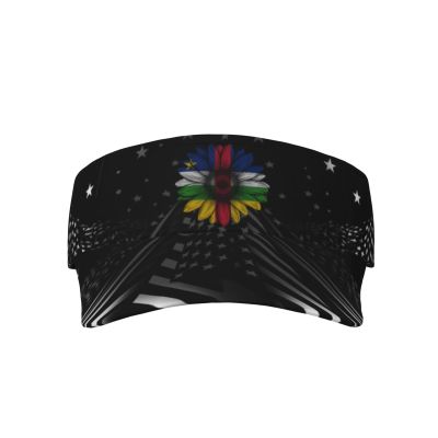 SwpWab Vintage Sunflower Central African Republic Flag Cool Breathable Fashionable Eye Protection Sunshade Top Hat Black
