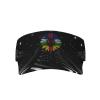 SwpWab Vintage Sunflower Central African Republic Flag Cool Breathable Fashionable Eye Protection Sunshade Top Hat Black view 1