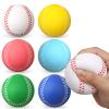 Dilabnba 6PCS Foam Baseballs, Softballs Practice Training Ball for Kids Beginners, Hand Exercise Squeeze Ball for Kids Adults, Safe Throwing, Catching and Batting Practice (2.6inch) view 1
