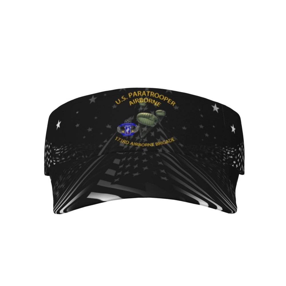 SwpWab Us Paratrooper 173rd Airborne Brigade Cool Breathable Fashionable Eye Protection Sunshade Top Hat Black