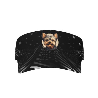 SwpWab Portrait of Yorkie Hound Cool Breathable Fashionable Eye Protection Sunshade Top Hat Black