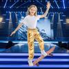 Rolanko Girls Shiny Metallic Cargo Pants, Sparkle Jogger Pants for Girls Hip Hop Dance Streetwear Cargo Trousers (Golden, 8-10) view 3