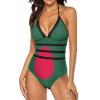 Adugen Origei One-Piece Swimsuit Women Bangladesh Flag Sexy Bathing Suits Beach Bikini L view 2