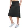 Women Skorts Skirts with Zipper Pockets,Athletic Golf Tennis Swim Skirts 26" Knee Length Skorts for Women(Black Charcoal 2XL) view 1
