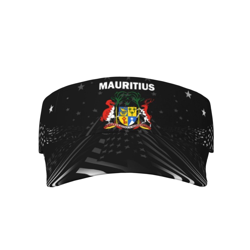 SwpWab Mauritius Coat of Arms Flag Cool Breathable Fashionable Eye Protection Sunshade Top Hat Black