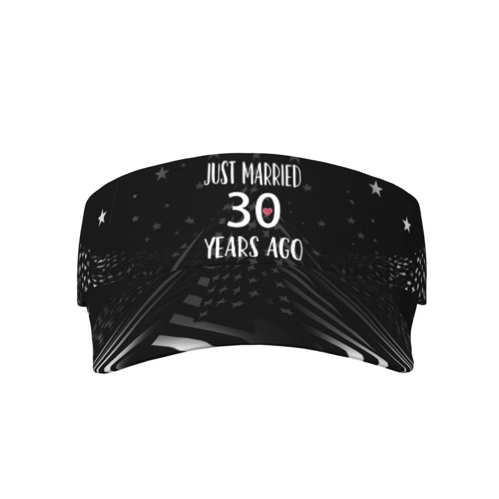 SwpWab 30 Year Wedding Anniversary Him Her Just Married 30 Years Cool Breathable Fashionable Eye Protection Sunshade Top Hat Black