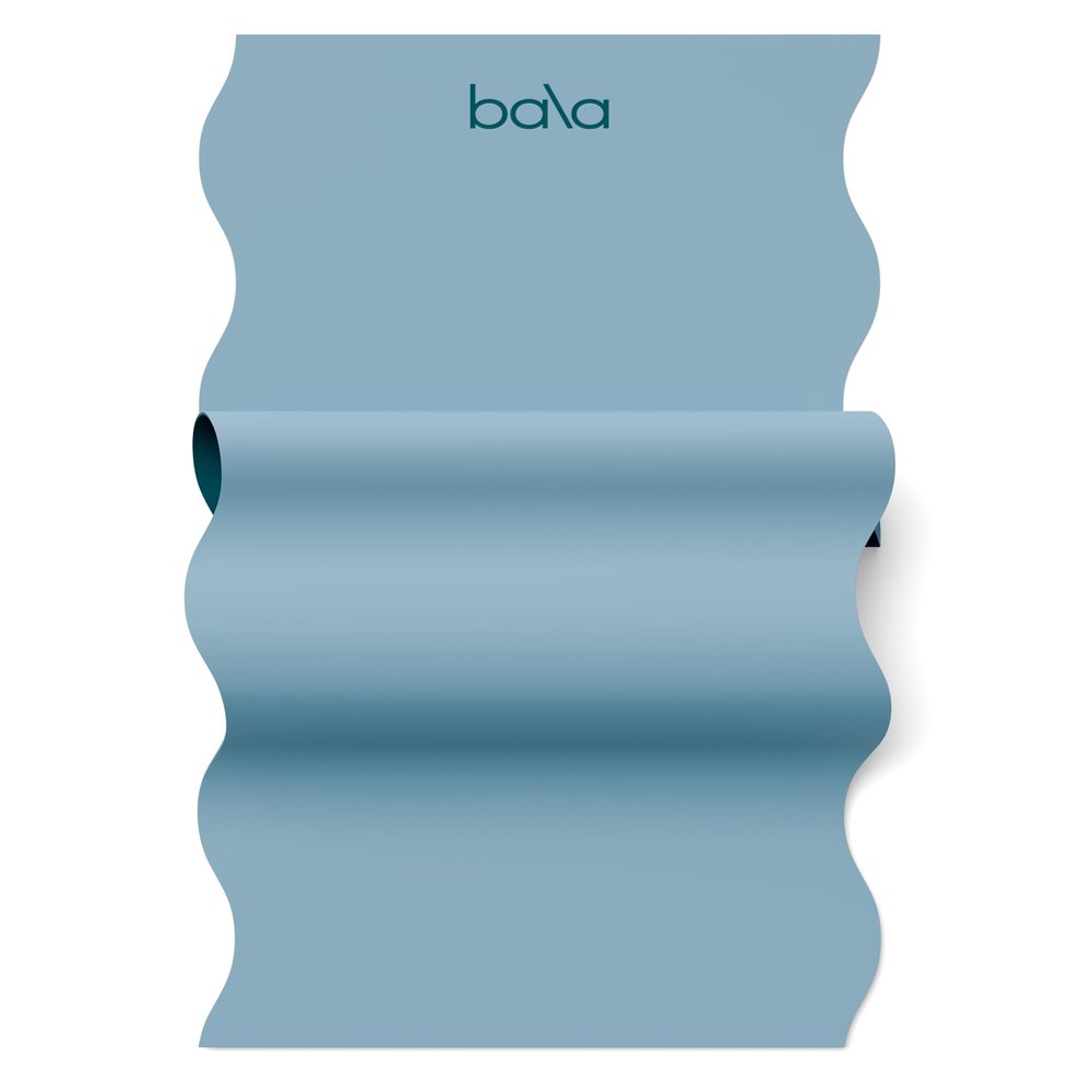 Bala Yoga Mat for Home Gym, 5mm (Sea) - Non Slip Exercise Mat for Home Workout, Stretching, Pilates, Aerobics & Floor & Fitness Work Out - Indoor Exercising Mat